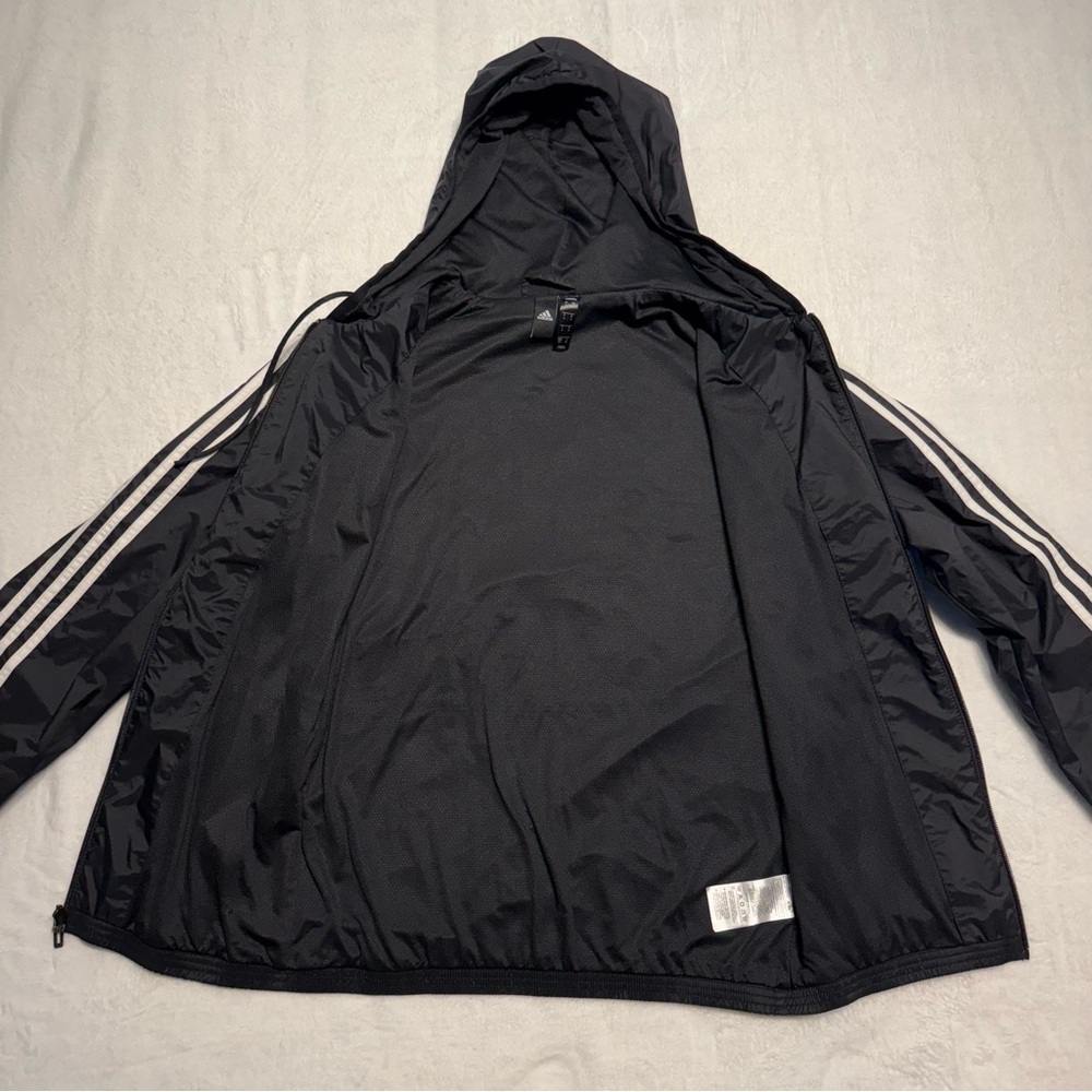 Adidas Essentials 3-Stripes Wind Jacket Hooded Wi… - image 5